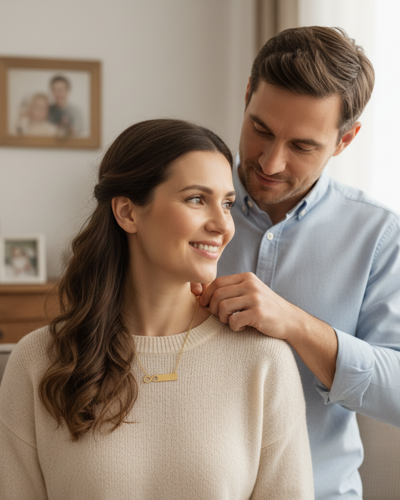 Personalized Infinity Bar Necklace