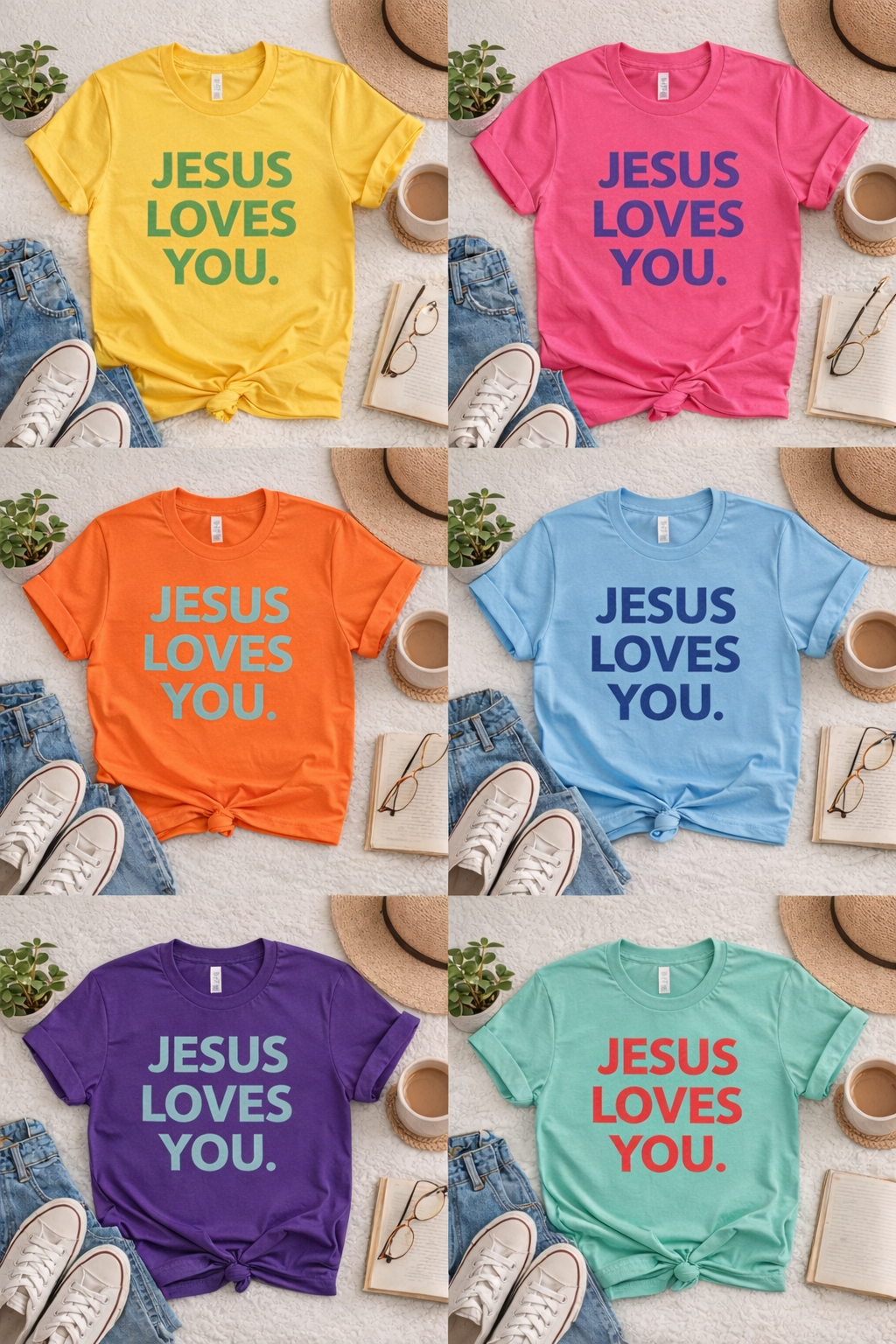 "Jesus Loves You" T-Shirt - Unisex Faith-Based Graphic Tee