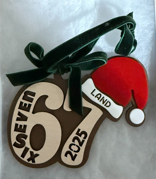 2025 Personalized Six Seven Ornament