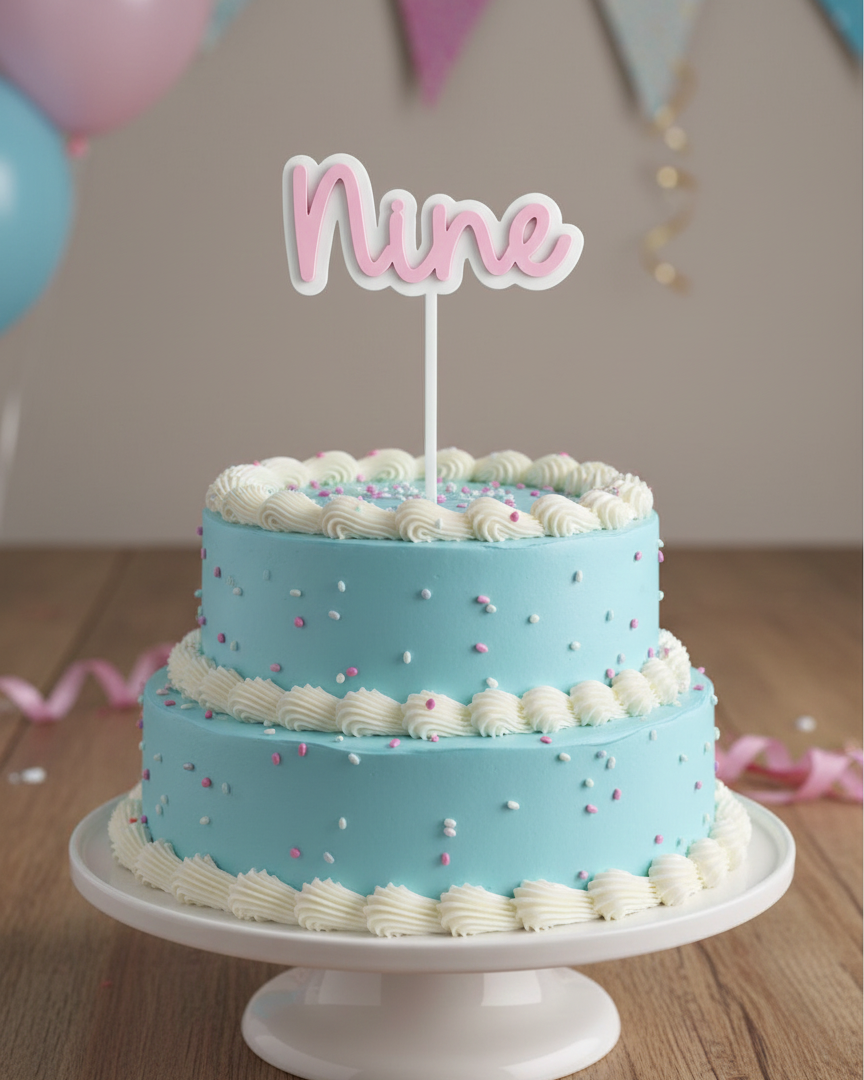 Customizable Number/Name/Occasion Cake Topper