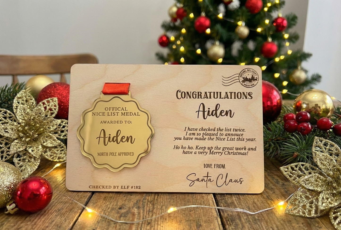Personalized Nice List Award
