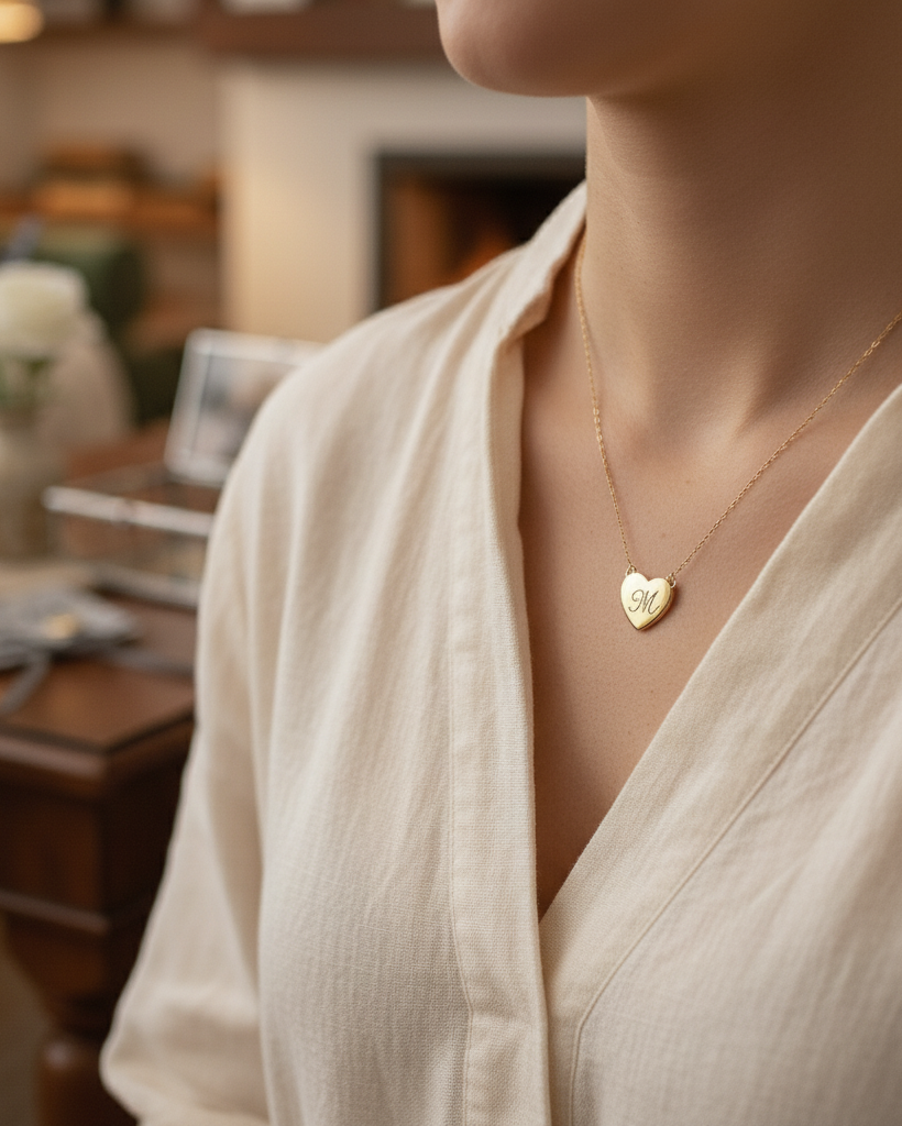 Personalized Heart Necklace