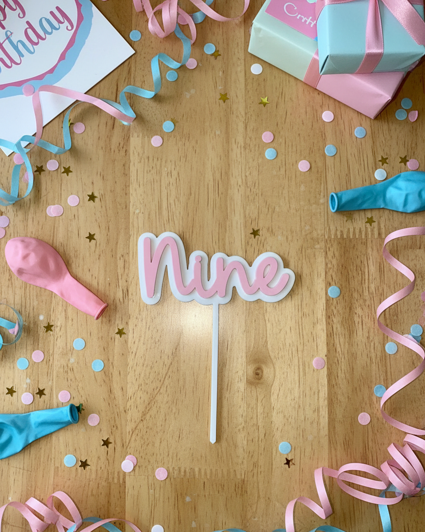Customizable Number/Name/Occasion Cake Topper