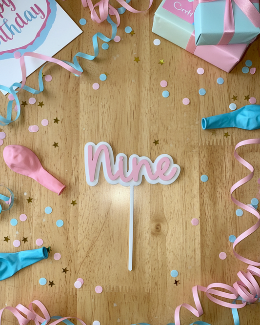 Customizable Number/Name/Occasion Cake Topper