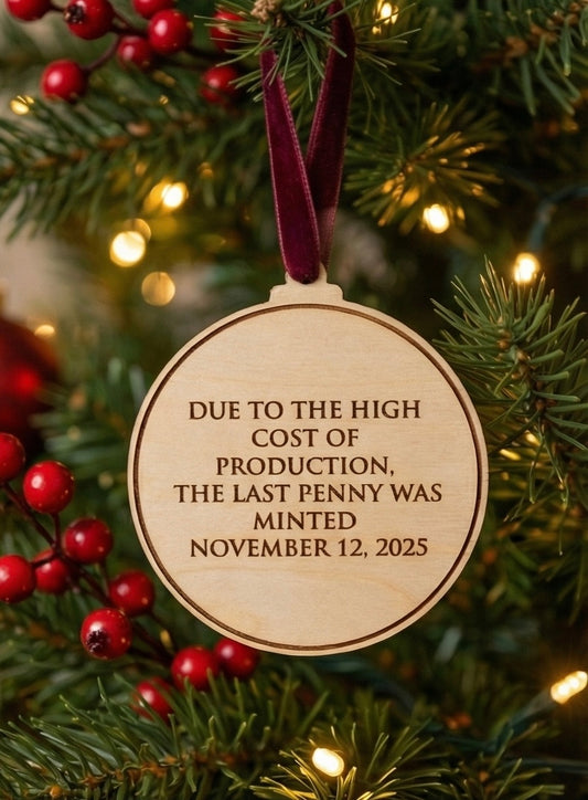 2025 The Year We Lost Our Cents Ornament